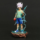 Figural anime 22cm hunter×hunter killua zoldyck figura agradável modelo de brinquedo presente natal